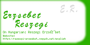 erzsebet reszegi business card